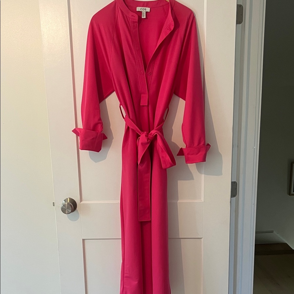 COS Women's Vibrant Pink Belted Dress